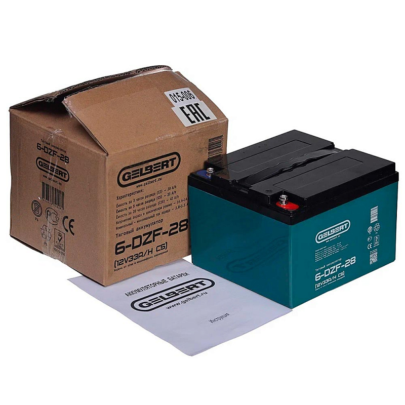Аккумулятор Gelbert 6-DZF-28