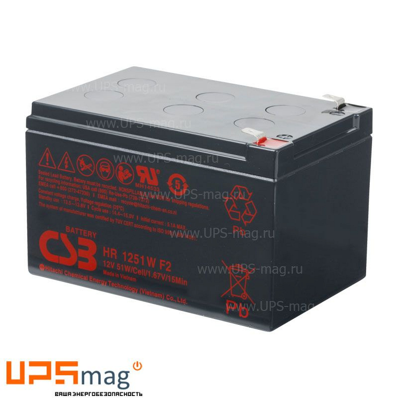 Аккумулятор CSB HR1251W F2