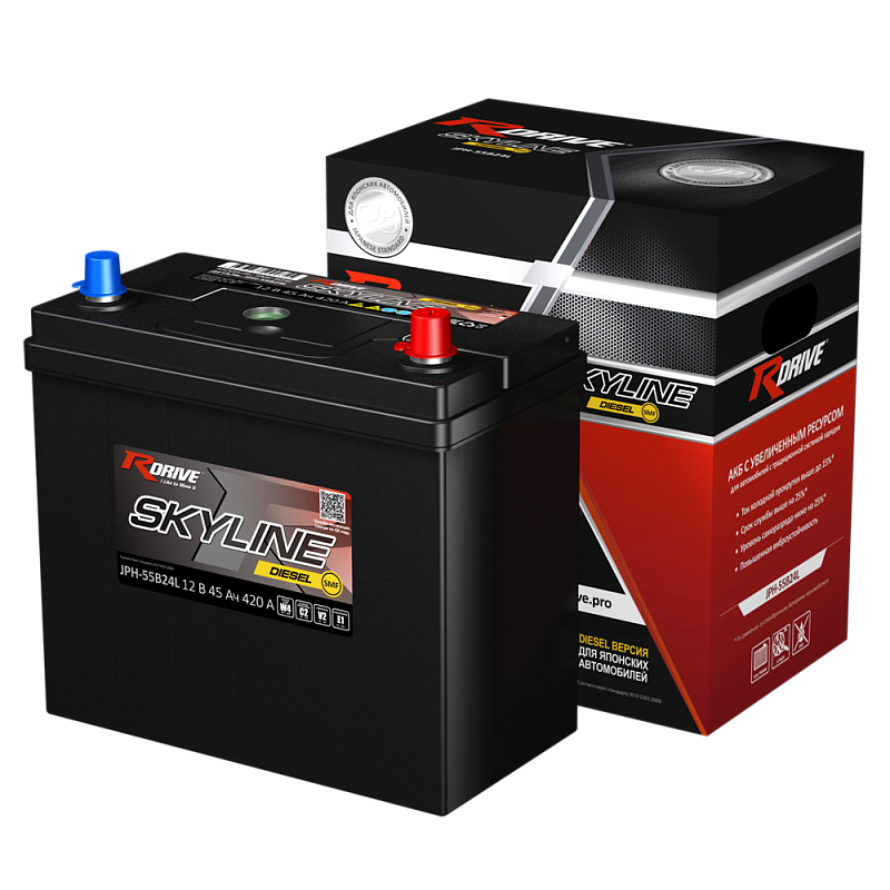 Аккумулятор RDrive SKYLINE DIESEL SMF JPH-55B24L