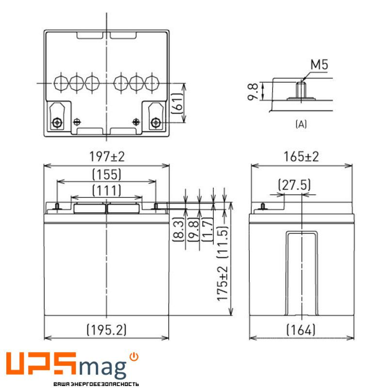 Аккумулятор Panasonic LC-P1238APG