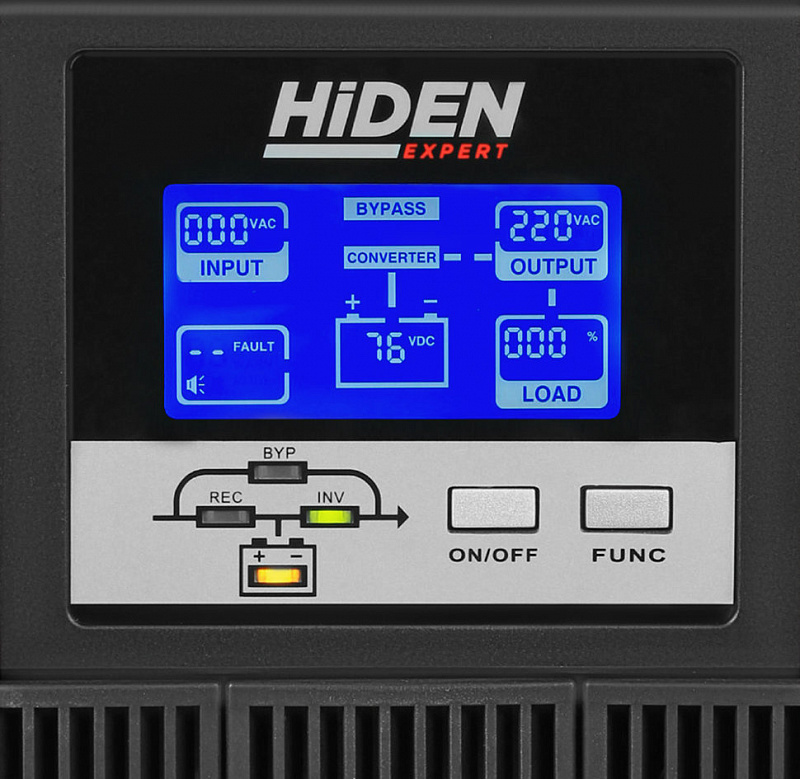 HIDEN EXPERT UDC9201H-24, внешние акб= 24В (2 АКБ), ЗУ 10A, 1 kVA/0,8 kW (PF=0,8)