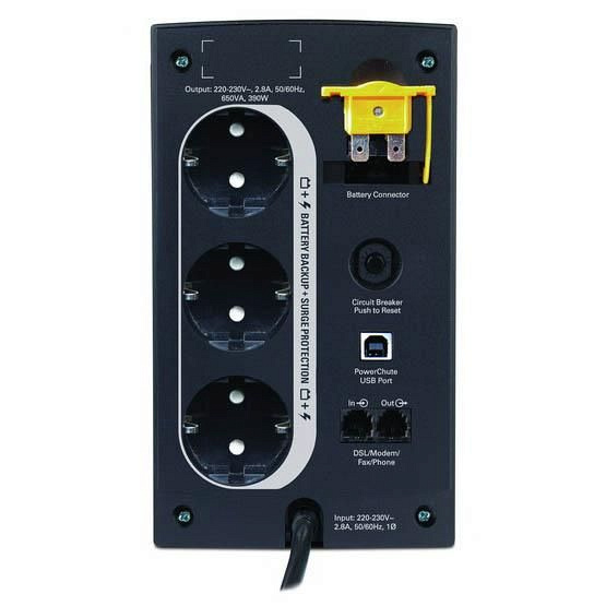 APC Back-UPS 650VA, AVR, 230V, Schuko Sockets, CIS (BX650CI-RS)