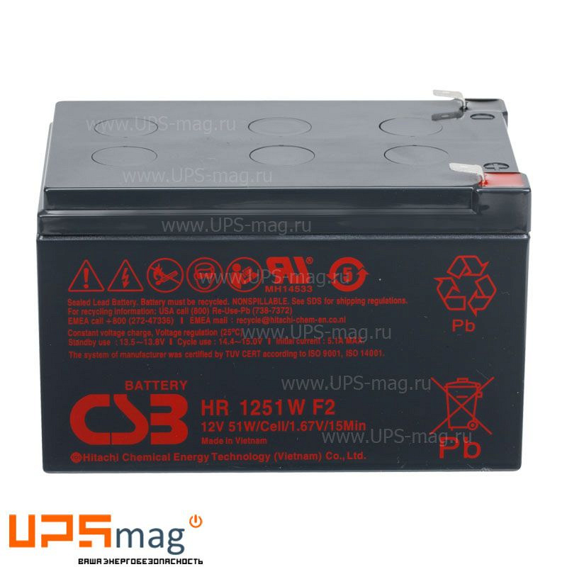 Аккумулятор CSB HR1251W F2