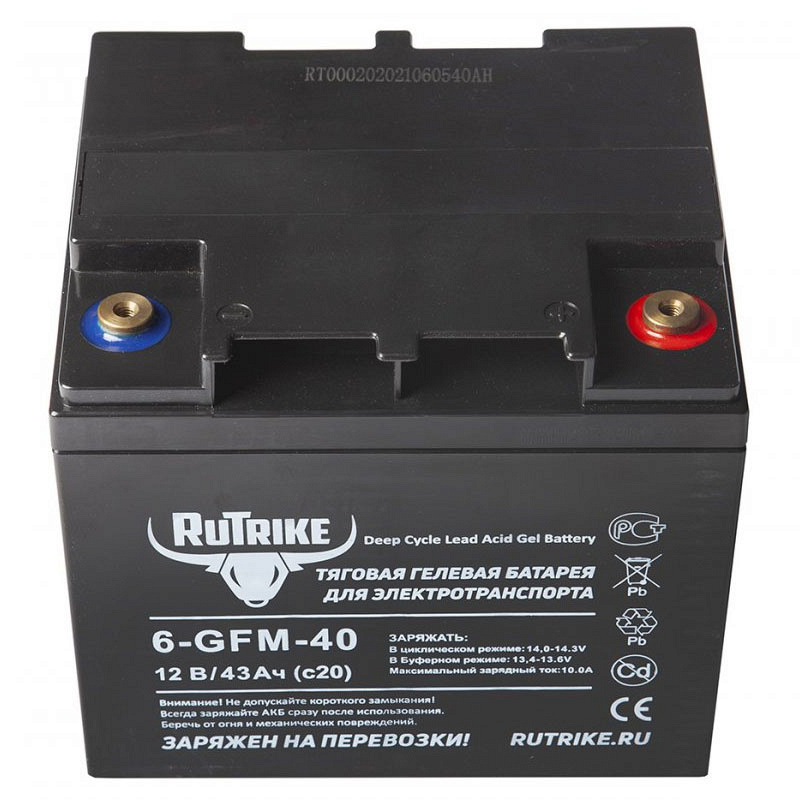 Аккумулятор RuTrike 6-GFM-40