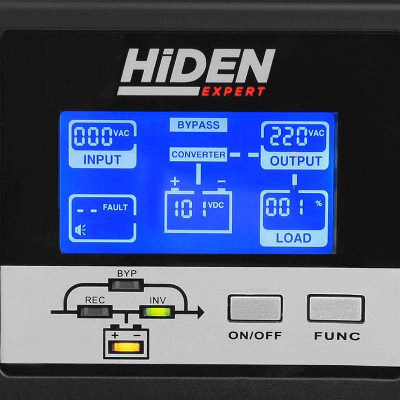 HIDEN EXPERT UDC9203H-96, внешние акб= 96В (8 АКБ), ЗУ 10A, 3 kVA/2,7 kW (PF=0,9)