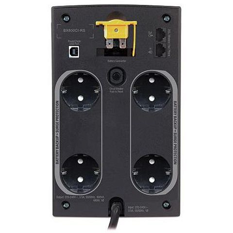 APC Back-UPS 800VA with AVR, Schuko Outlets, 230V for Russia (BX800CI-RS)
