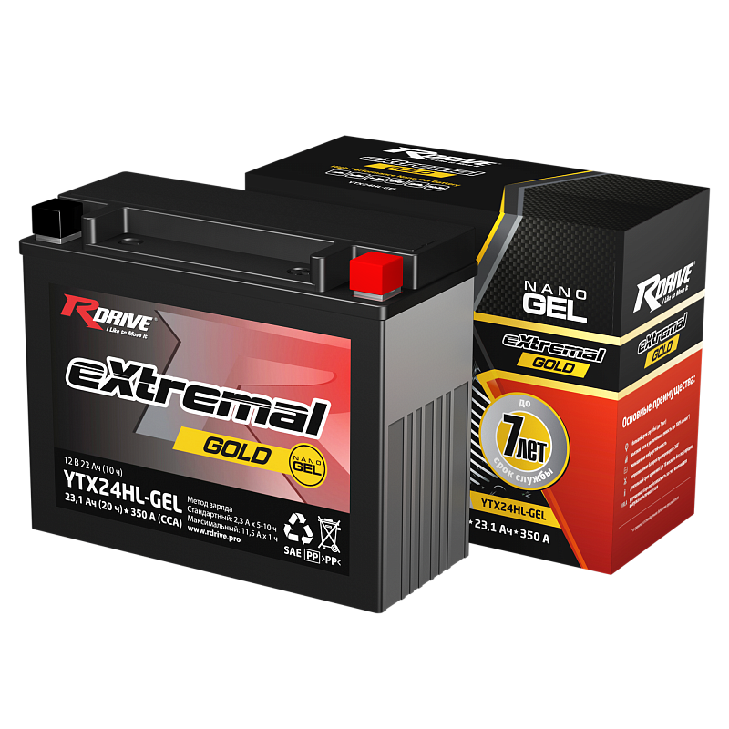 RDRIVE EXTREMAL GOLD YTX24HL-GEL