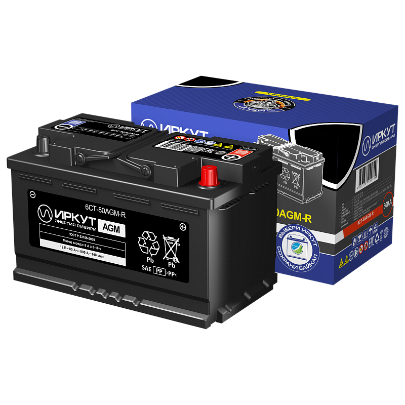 ИРКУТ 6СТ-80AGM-R (AGM-L4EU)