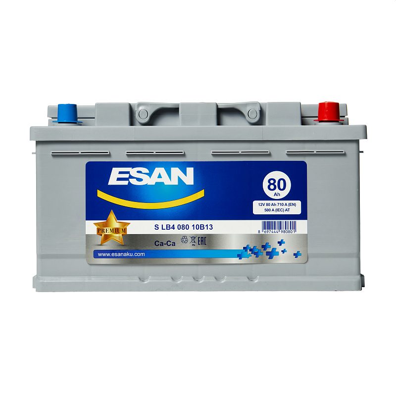 ESAN SMF S LB4 080 10B13, 80 Ач, LB4 DIN, 0/1