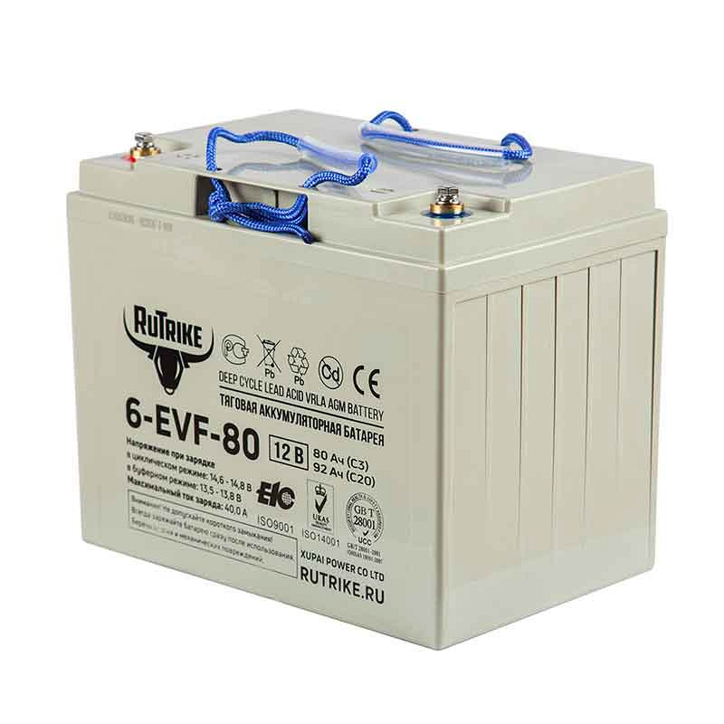 Аккумулятор RuTrike 6-EVF-80
