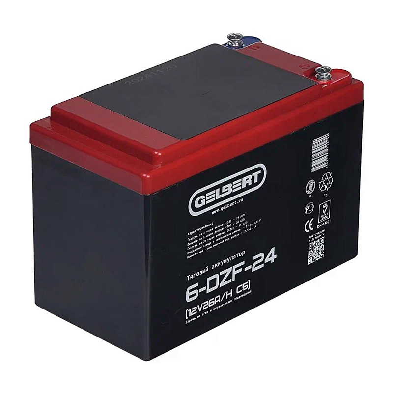 Аккумулятор Gelbert 6-DZF-24